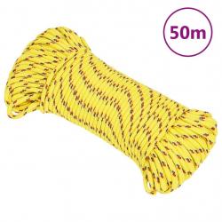 Corde de bateau Jaune 4 mm 50 m Polypropylène alsavelo