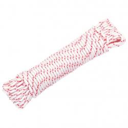 Cordon de démarrage à tirer blanc et rouge Ø3 mm 10 m nylon alsavelo