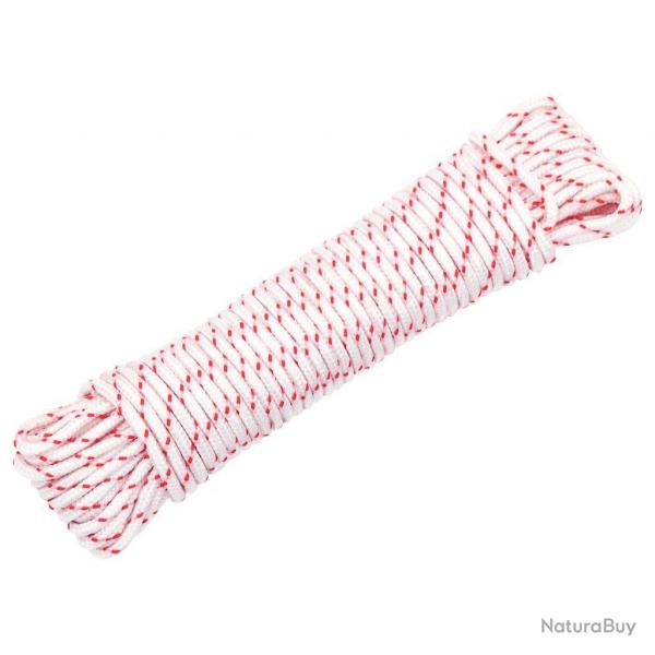 Cordon de dmarrage  tirer blanc et rouge 3 mm 10 m nylon alsavelo