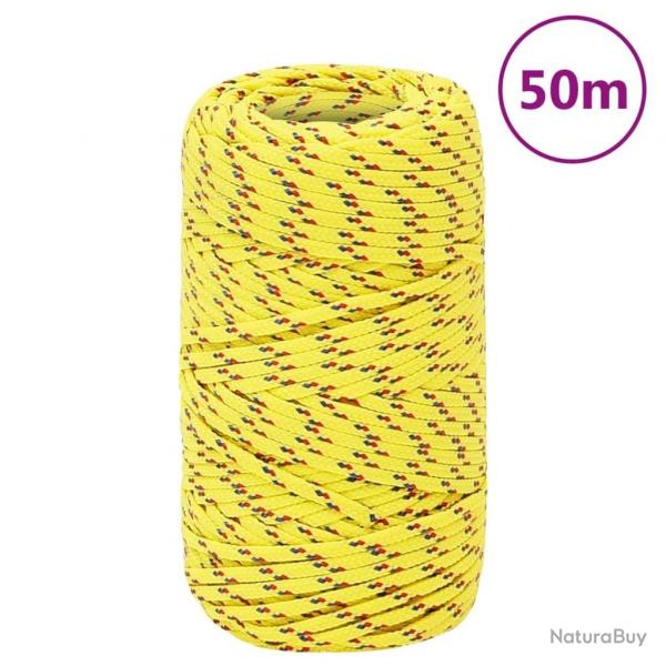 Corde de bateau Jaune 2 mm 50 m Polypropylne alsavelo