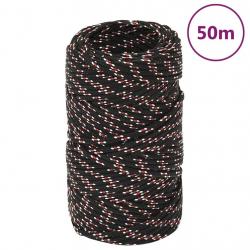 Corde de bateau Noir 2 mm 50 m Polypropylène alsavelo