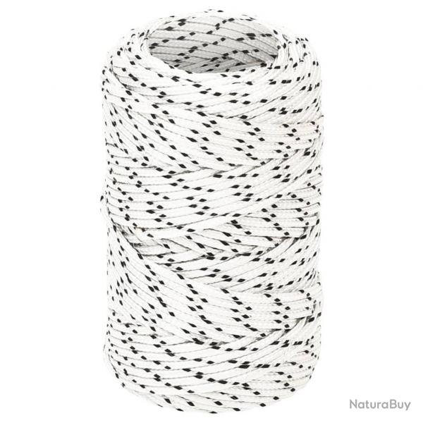 Corde de bateau tress Blanc 2 mmx50 m Polyester alsavelo