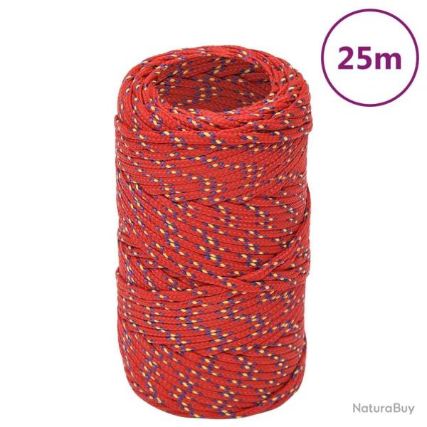 Corde de bateau Rouge 2 mm 25 m Polypropylne alsavelo