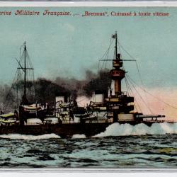 CPA - Marine Militaire Française - "BRENNUS" Cuirassé à toute vitesse -N°1280