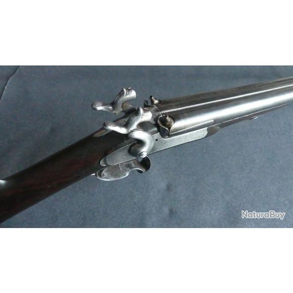 Beau Fusil de chasse juxtapos a percussion calibre 20 XIXe