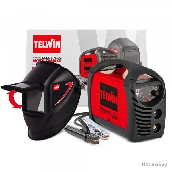 Poste  souder Telwin FORCE 145 inverter MMA 130A 3,5kW avec masque de soudage Tiger et accessoires