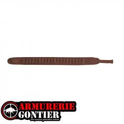 Cartouchière daim velours marron 20 tubes calibre 20 - COUNTRY SELLERIE