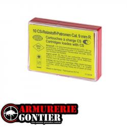 Boîte de 10 cartouches WADIE 9 mm RK à gaz CS