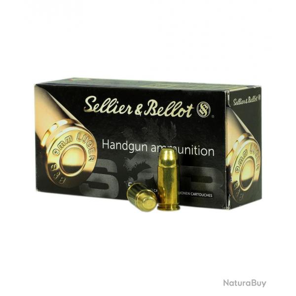 50 Mun. Cal. 9x19 subsonique FMJ 140 gr Sellier et Bellot