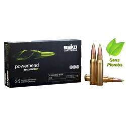 Munitions SAKO Cal.308win powerhead Blade Pro cuivre sans plomb 8.4g 130gr par 20