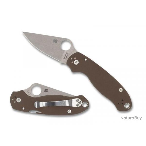 Spyderco Para 3 Brown G-10 - CPM 15V Sprint Run dition Limite