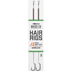 KORDA BASIX BAS DE LIGNE HAIR RIGS WIDE GAPE BARBLESS 4 25lb
