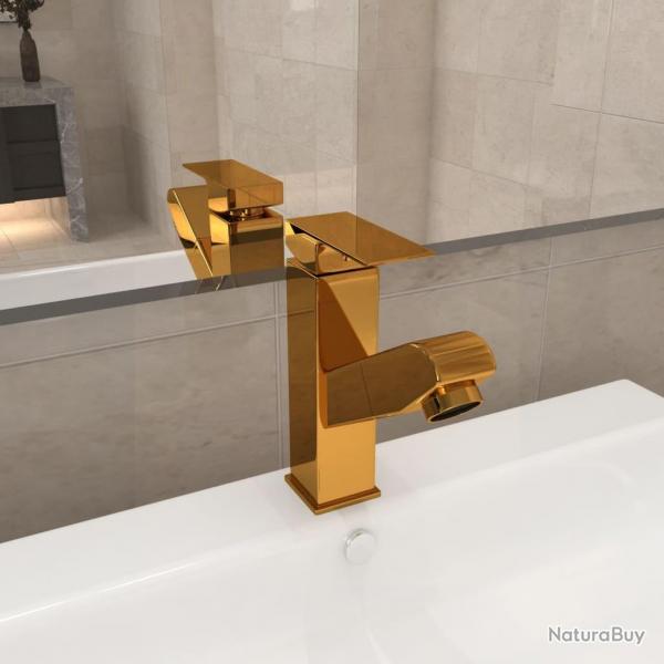 Robinet de lavabo rtractable Finition dore 157x172 mm alsavelo