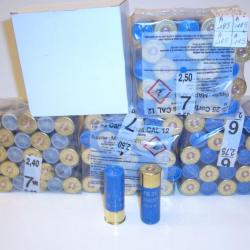 LOT DE CARTOUCHE CALIBRE 12  PLOMB  7  32 BJ-BG