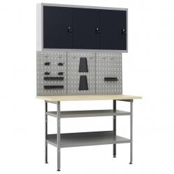 Établi avec 3 panneaux muraux et 1 armoire alsavelo