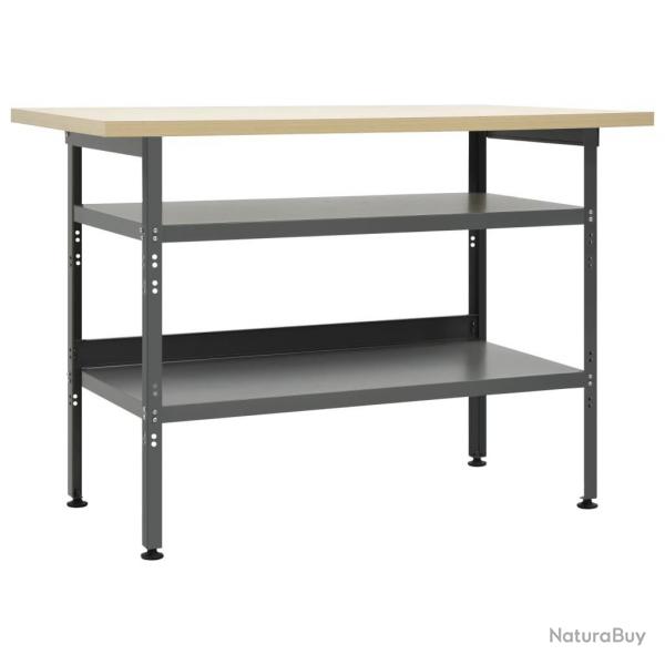 tabli Gris 120x60x85 cm Acier alsavelo