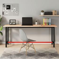 Établi 180x55x81,5 cm bois massif de hêtre et métal alsavelo