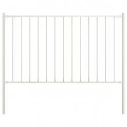 Panneau de clôture poteau Acier enduit poudre 1,7x1,25 m Blanc alsavelo