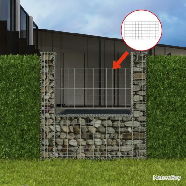 Panier de gabion en forme de U Acier galvanis 160x20x150 cm alsavelo