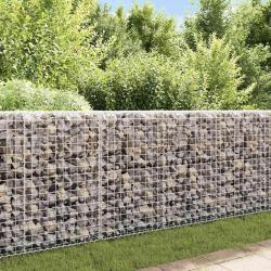 Mur à gabion avec couvercles Acier galvanisé 200 x 20 x 85 cm alsavelo
