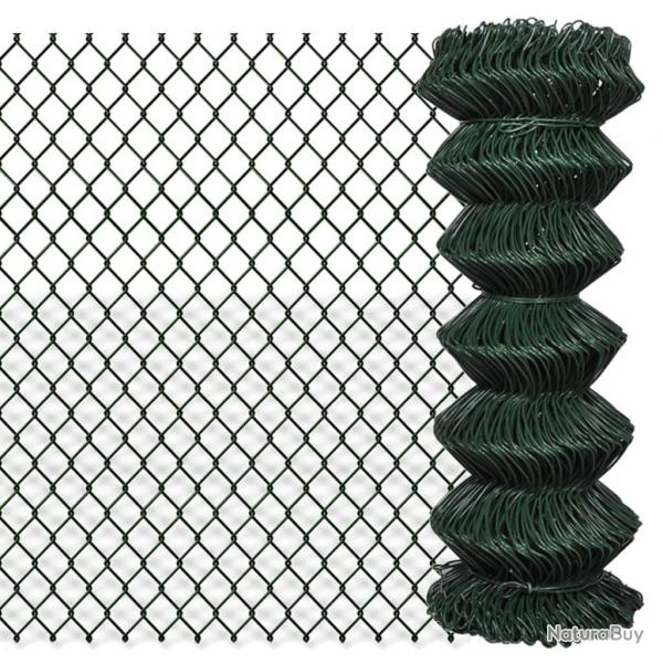 Clture  mailles losanges Acier 1x15 m Vert alsavelo