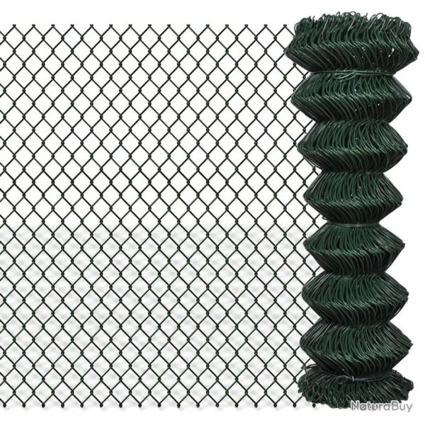 Clture  mailles losanges Acier 1,25x15 m Vert alsavelo