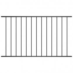 Panneau de clôture Acier enduit de poudre 1,7x1 m Noir alsavelo