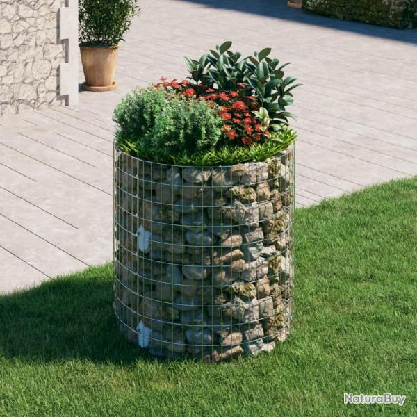 Poteau  gabion circulaire Acier galvanis 100x100 cm alsavelo
