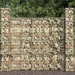Paniers de gabion 3 pcs Acier galvanisé 25x25x197 cm alsavelo