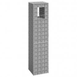 Poteau à panier de gabion 40x40x180 cm Fer alsavelo