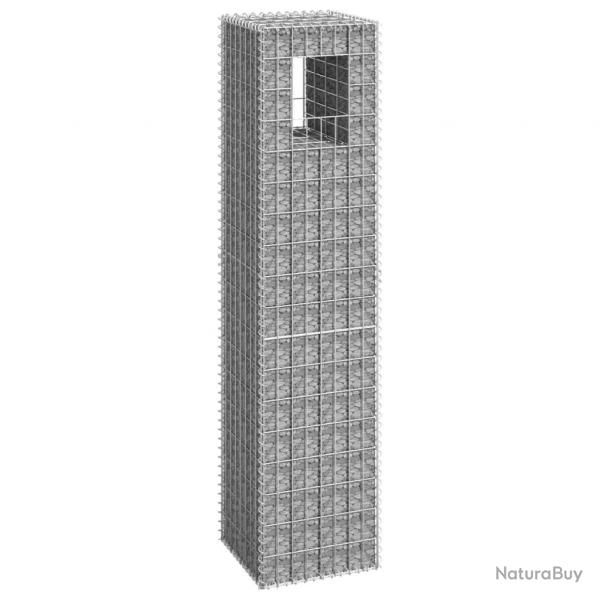 Poteau  panier de gabion 40x40x180 cm Fer alsavelo
