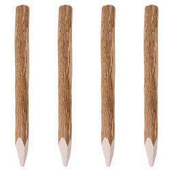 Poteaux pointus de clôture 4 pcs Bois de noisetier 90 cm alsavelo