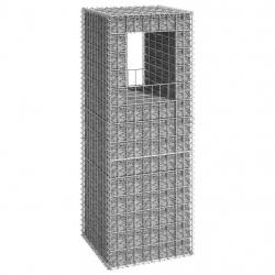 Poteau à panier de gabion 50x50x140 cm Fer alsavelo