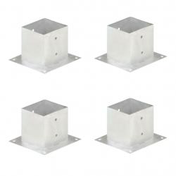 Ancres de poteau 4 pcs Métal galvanisé 141 mm alsavelo