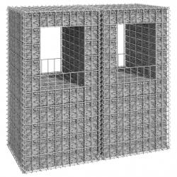 Poteaux à panier de gabion 2 pcs 50x50x100 cm Fer alsavelo