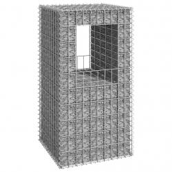 Poteau à panier de gabion 50x50x100 cm Fer alsavelo