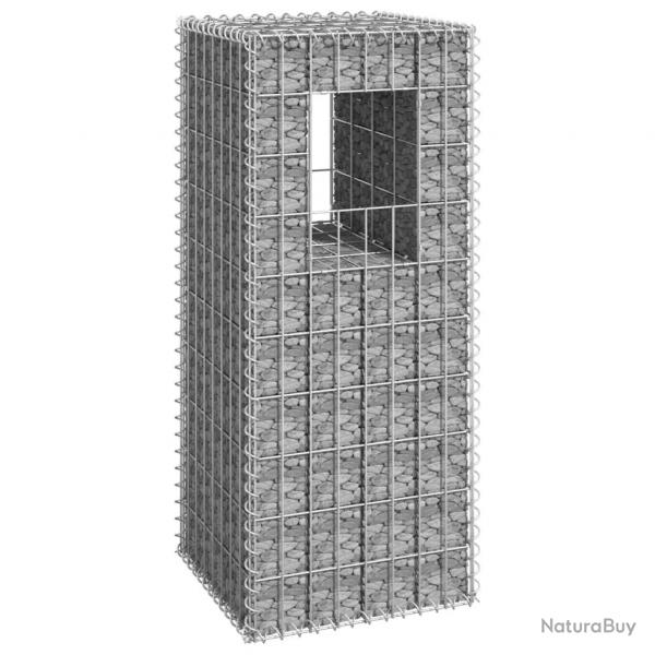 Poteau  panier de gabion 40x40x100 cm Fer alsavelo