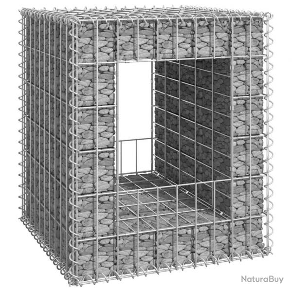 Poteau  panier de gabion 50x50x60 cm Fer alsavelo