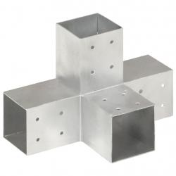 Connecteur de poteau Forme en X Métal galvanisé 81x81 mm alsavelo