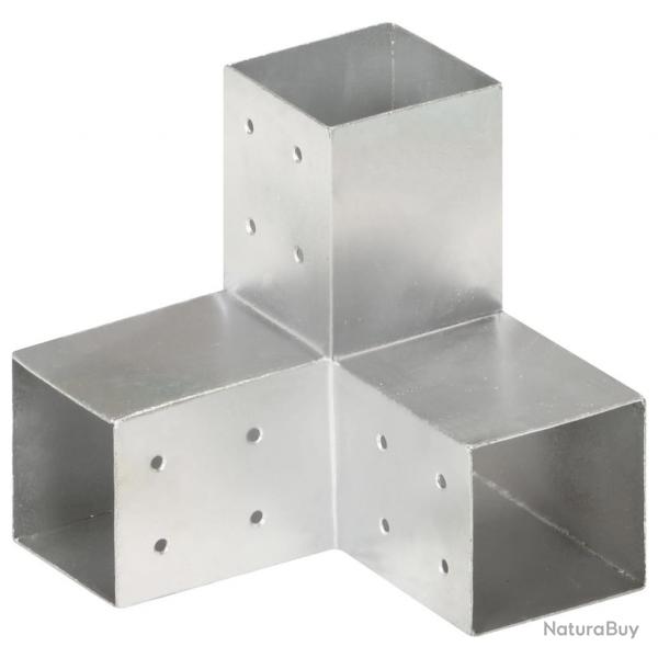 Connecteur de poteau Forme en Y Mtal galvanis 81x81 mm alsavelo