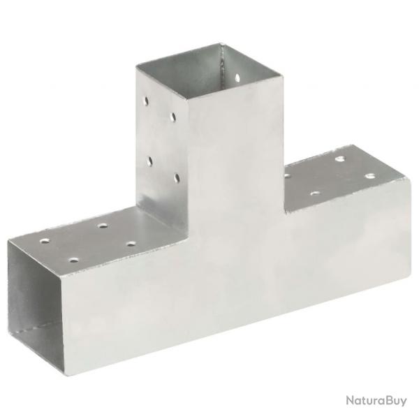 Connecteur de poteau Forme en T Mtal galvanis 71x71 mm alsavelo