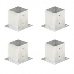 Ancres de poteau 4 pcs Métal galvanisé 121 mm alsavelo