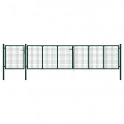 Portail de jardin Acier 500 x 75 cm Vert alsavelo