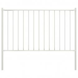 Panneau de clôture poteau Acier enduit poudre 1,7x0,75 m Blanc alsavelo