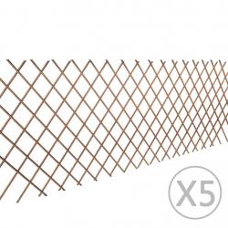 Clôture en treillis de saule 5 pcs 180x90 cm alsavelo