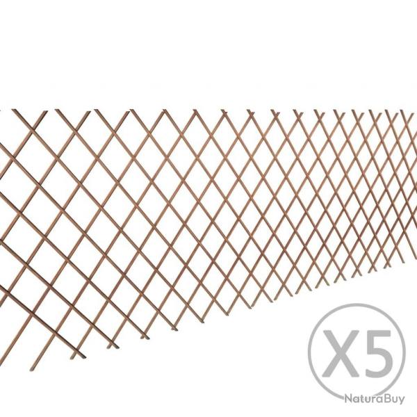 Clture en treillis de saule 5 pcs 180x90 cm alsavelo