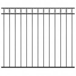Panneau de clôture Acier 1,7x1,5 m Noir alsavelo