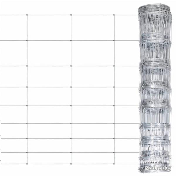 Clture de jardin Acier galvanis 50x1,2 m Argent alsavelo