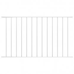 Panneau de clôture Acier enduit de poudre 1,7x1 m Blanc alsavelo