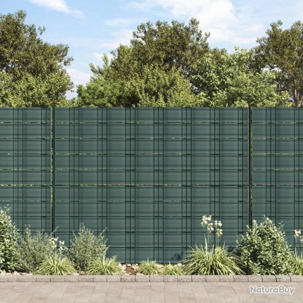 Brises-vues de jardin 10 pcs vert 252,5x19 cm PVC alsavelo